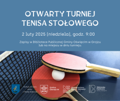 Otwarty Turniej Tenisa Stołowego w Grojcu